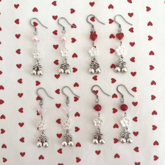 ♡ cherry baby earrings ♡