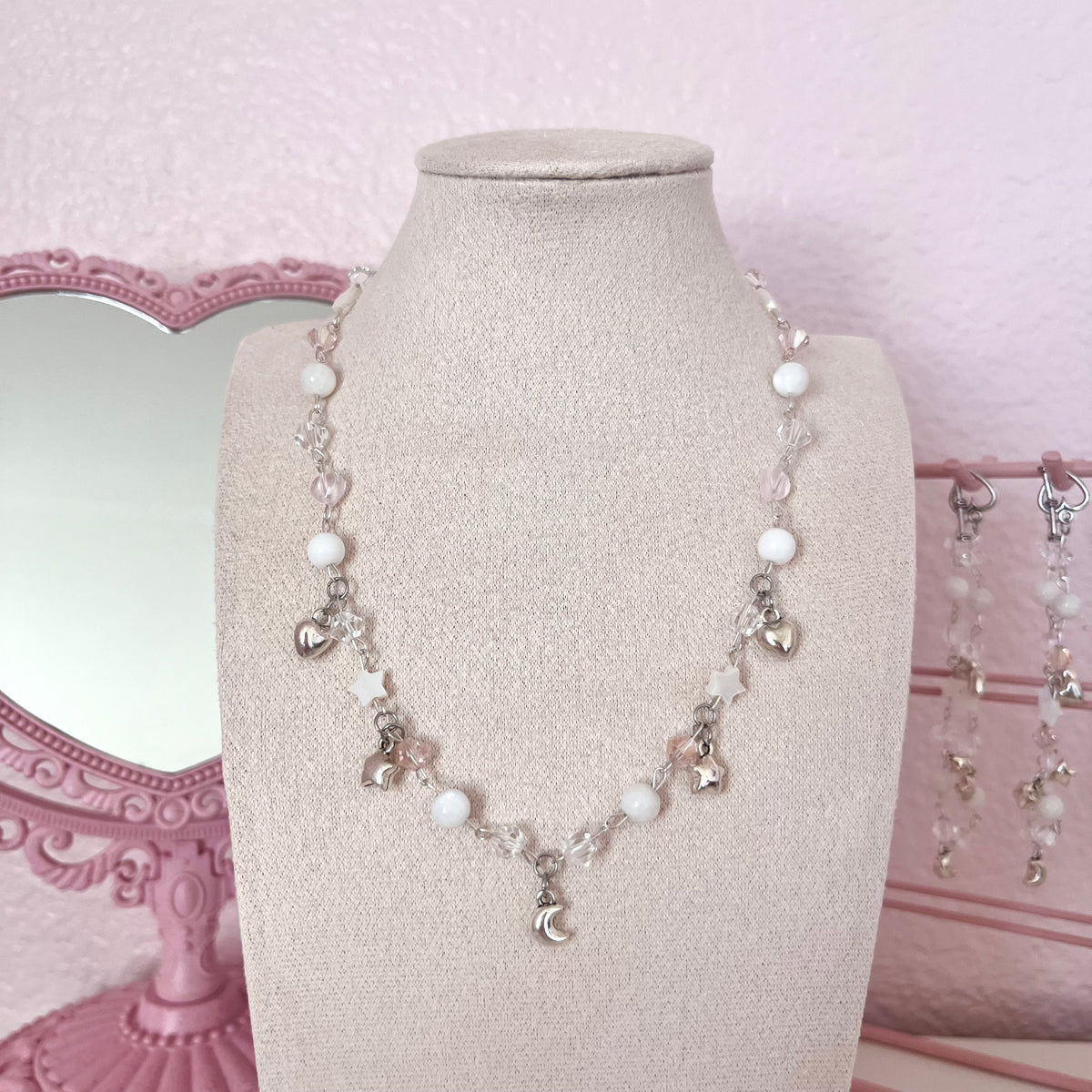 ♡ meet me in the moonlight charm necklace ♡