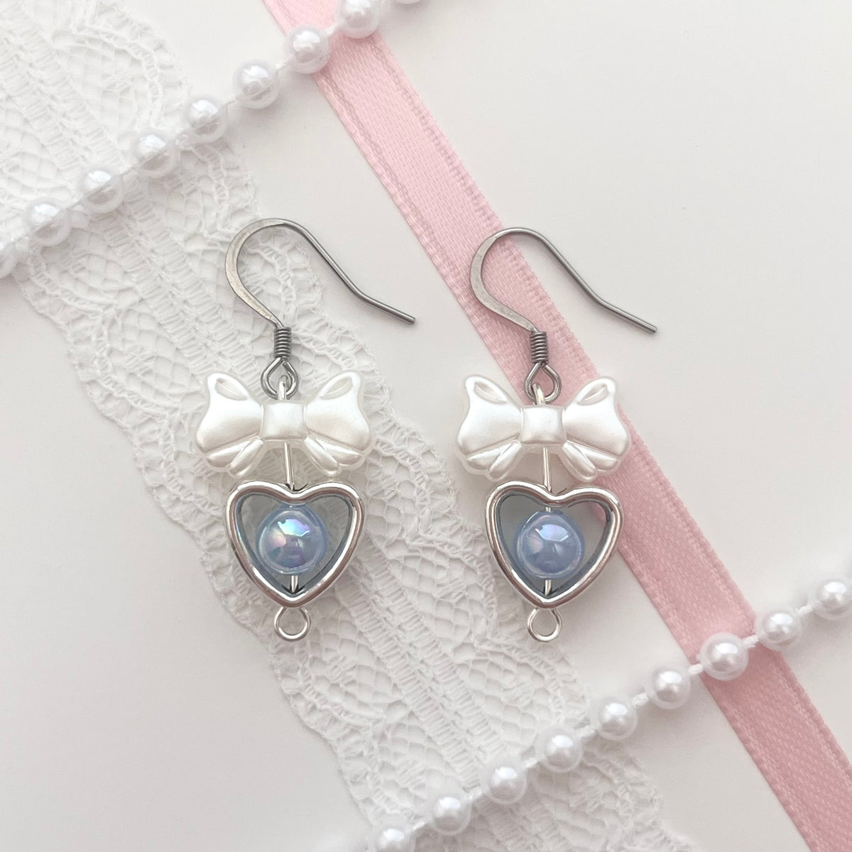 ♡ heart of the sea earrings ♡