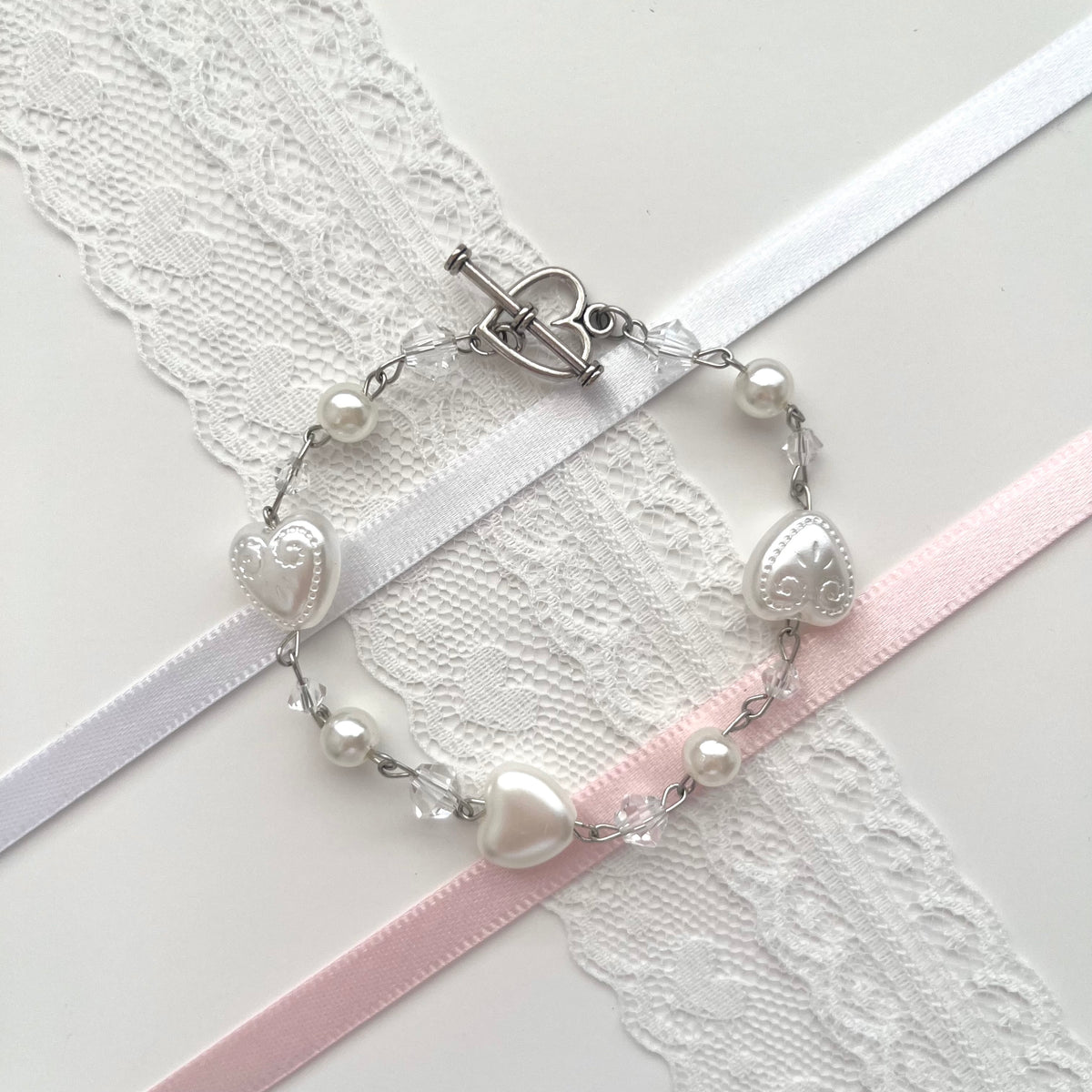 ♡ porcelain heart bracelet ♡