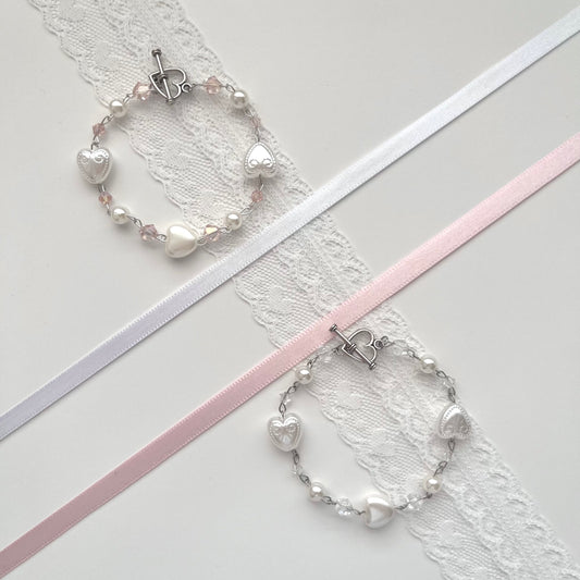 ♡ porcelain heart bracelet ♡