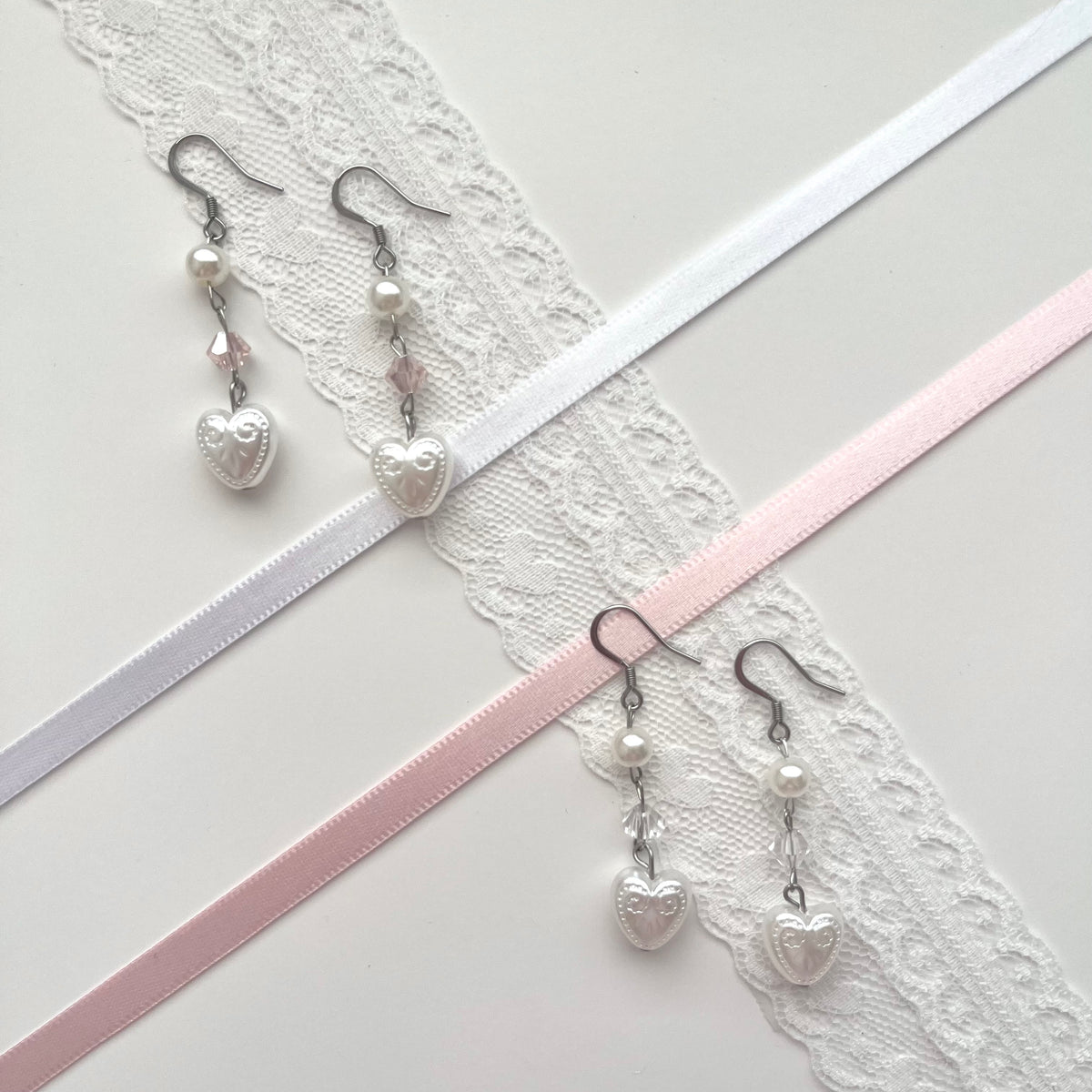 ♡ porcelain heart earrings ♡