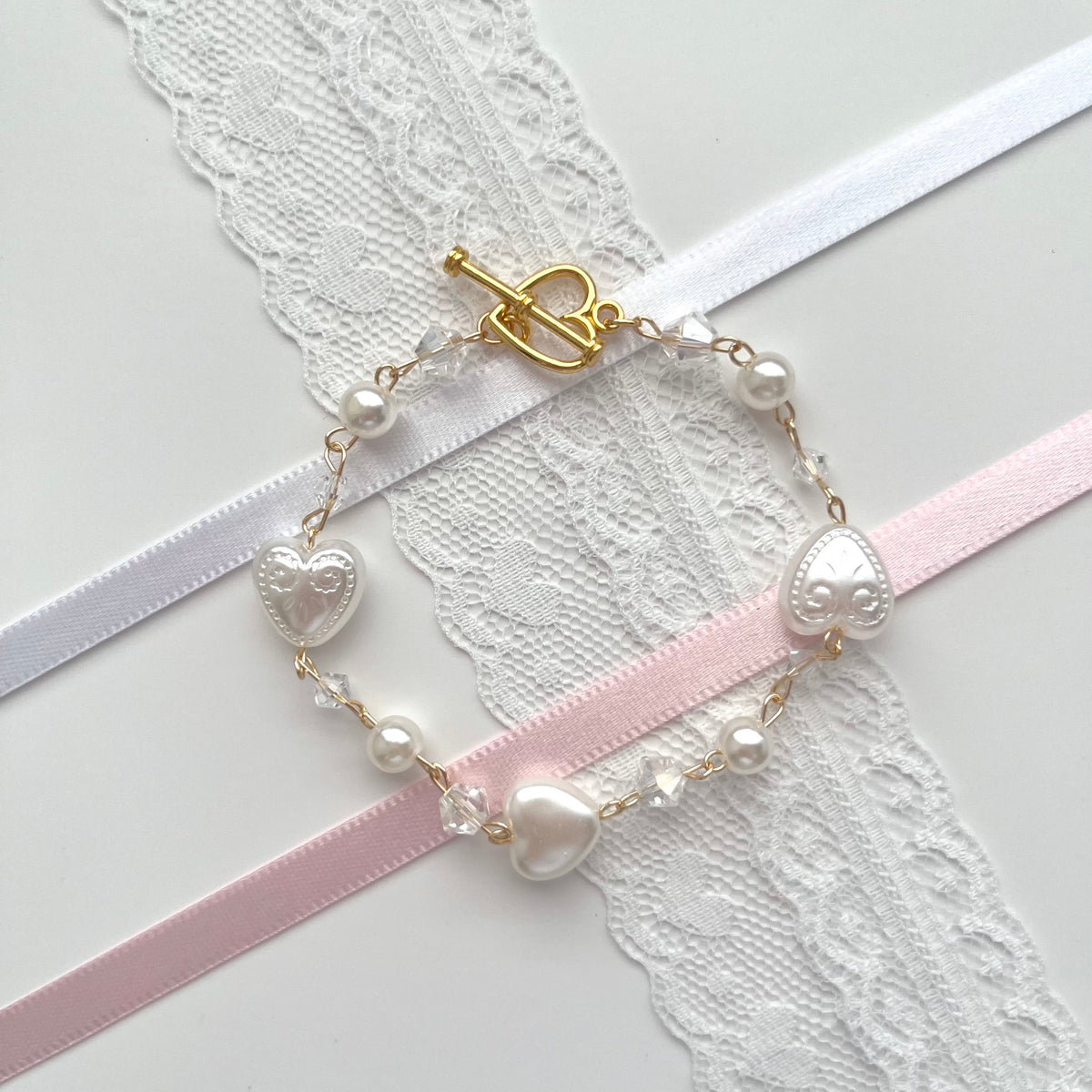 ♡ porcelain heart bracelet ♡