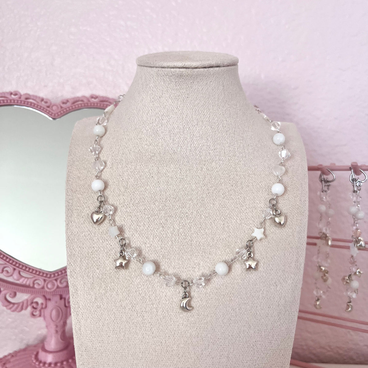 ♡ meet me in the moonlight charm necklace ♡