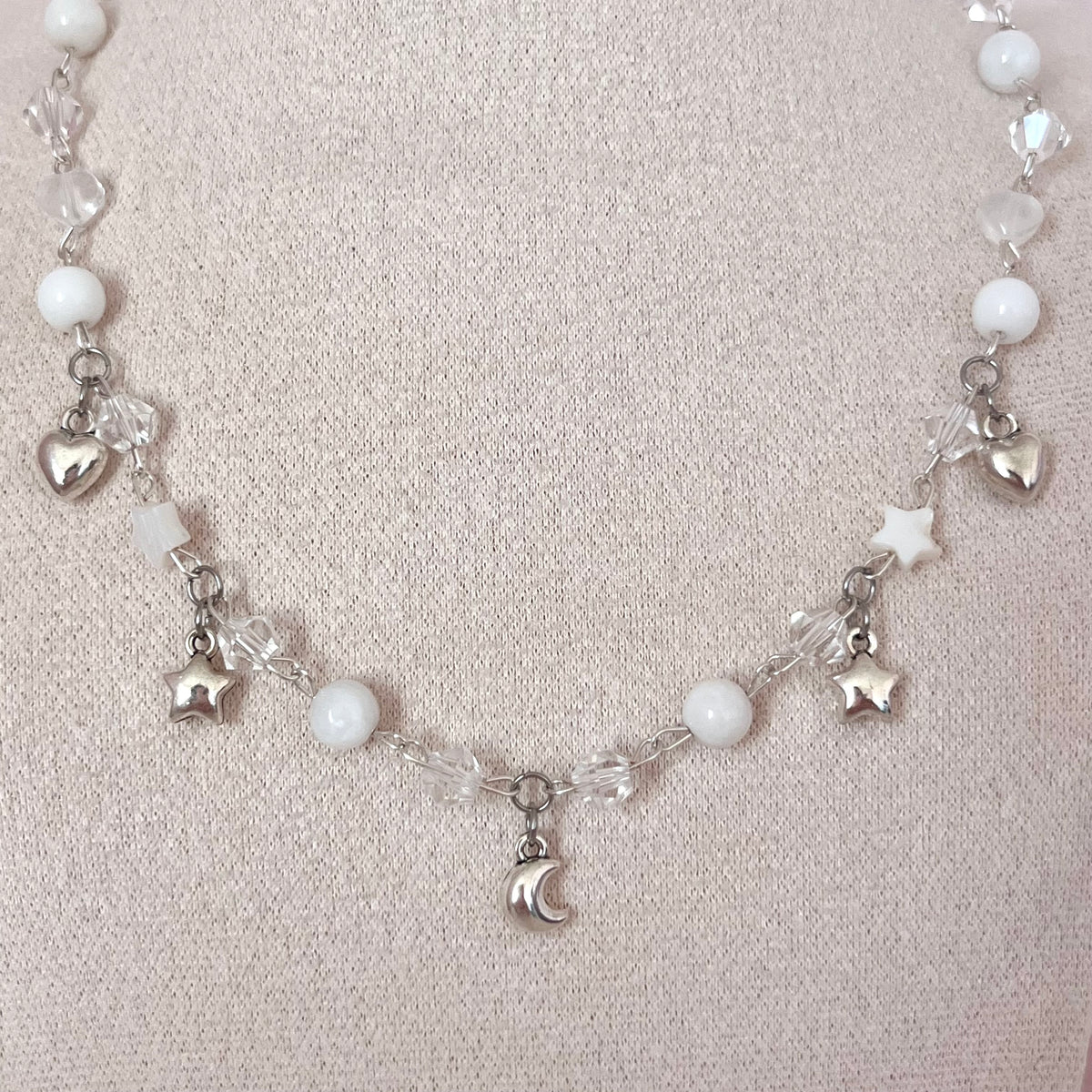 ♡ meet me in the moonlight charm necklace ♡