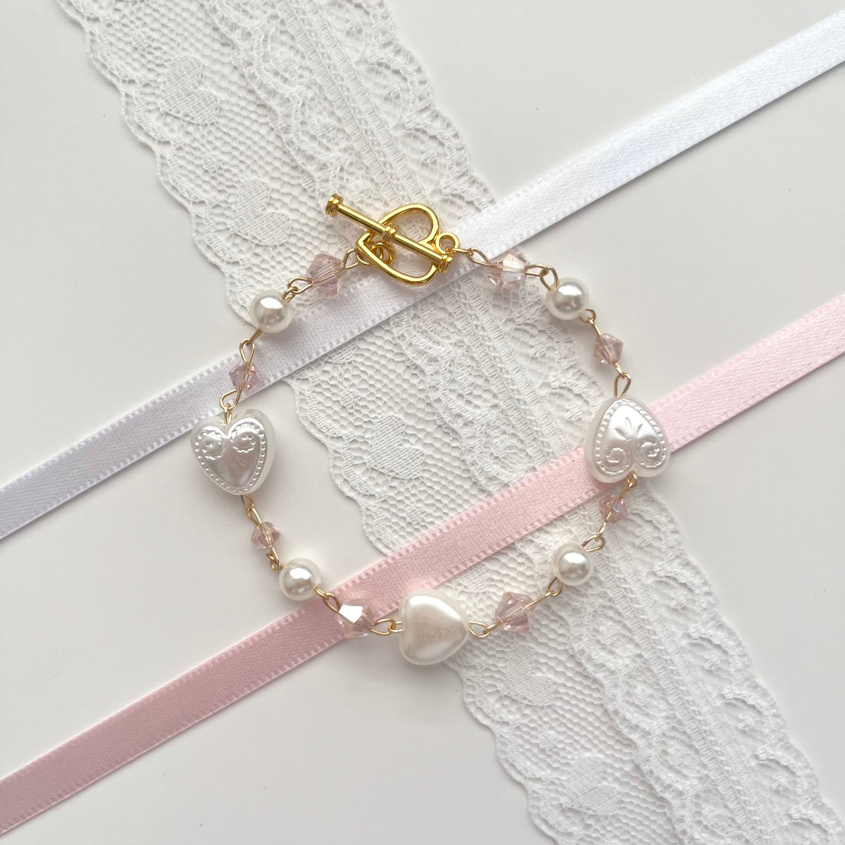 ♡ porcelain heart bracelet ♡