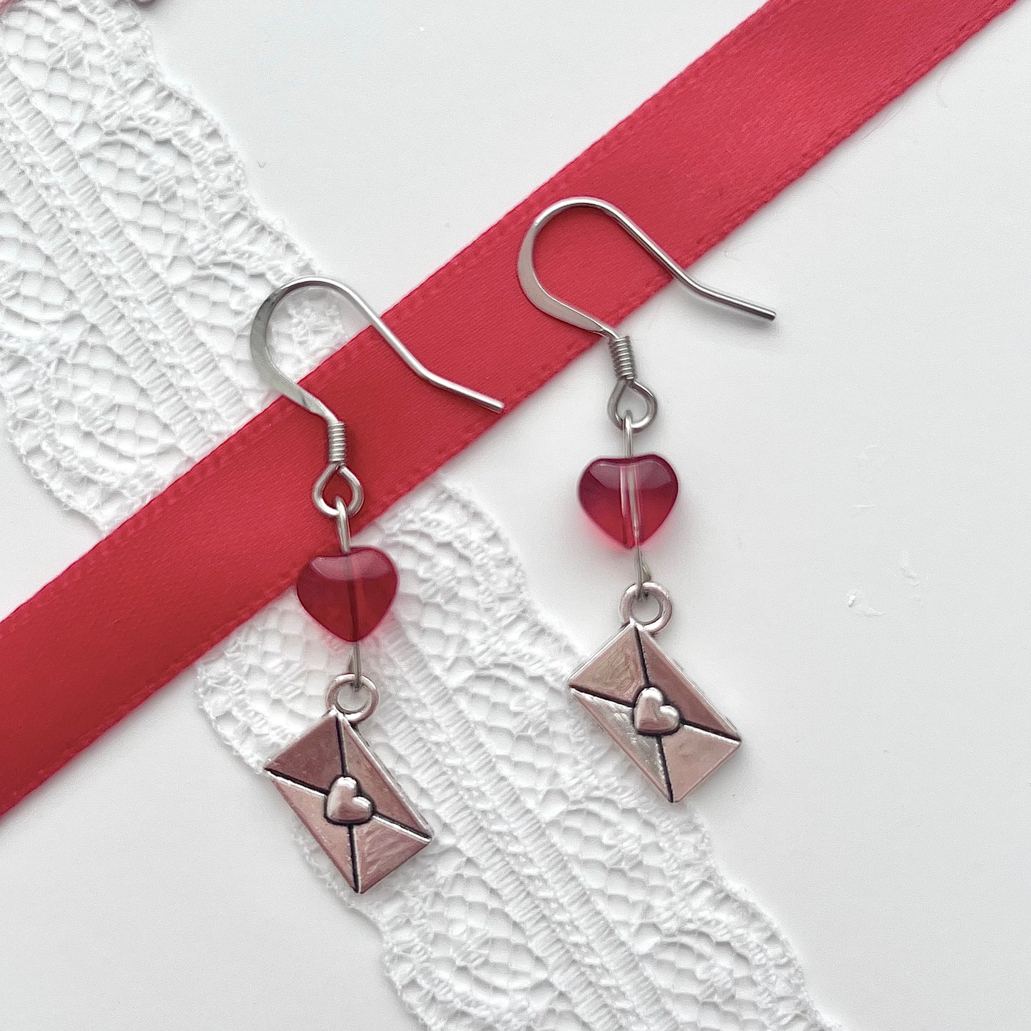 ♡ love letter earrings ♡
