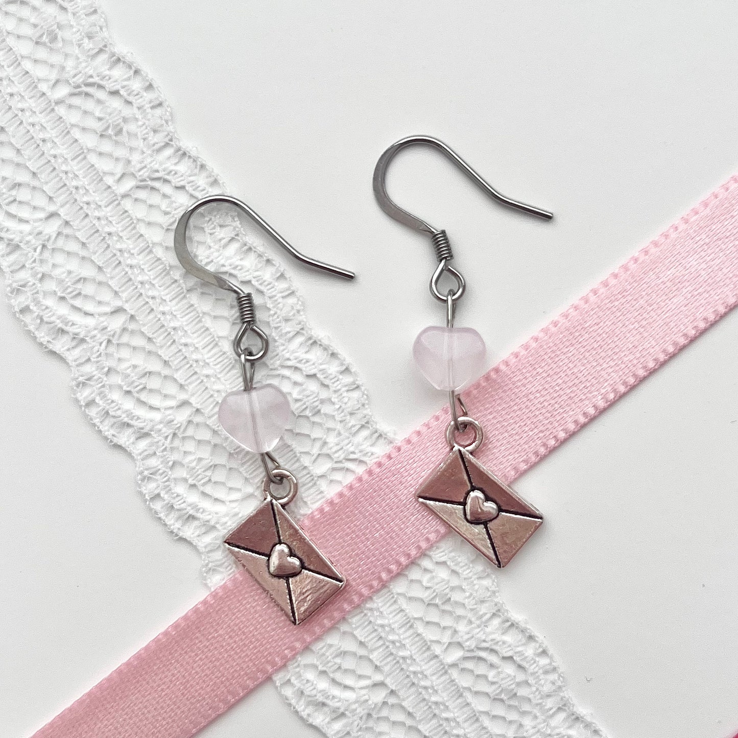 ♡ love letter earrings ♡