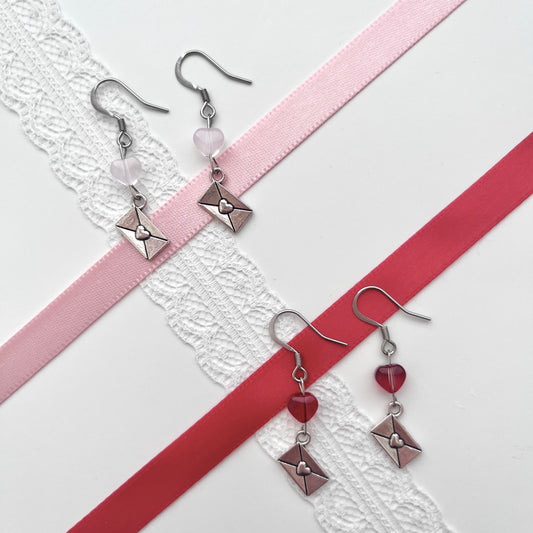 ♡ love letter earrings ♡